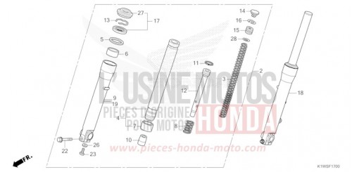 FOURCHETTE AVANT SH350AS de 2025